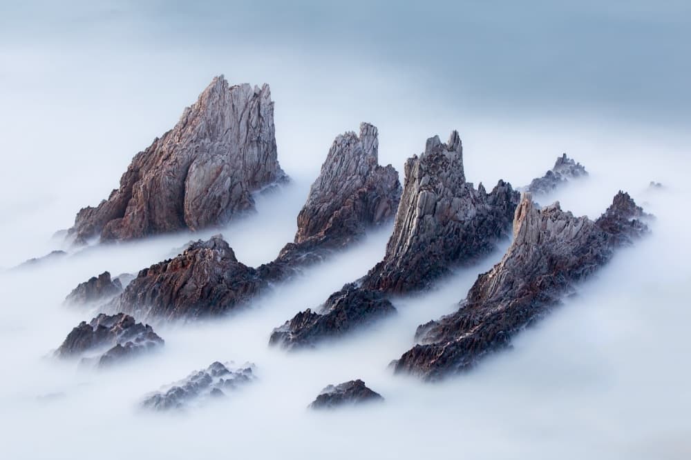 Misty Sea Stacks by José Antonio Pérez — canvas wall art