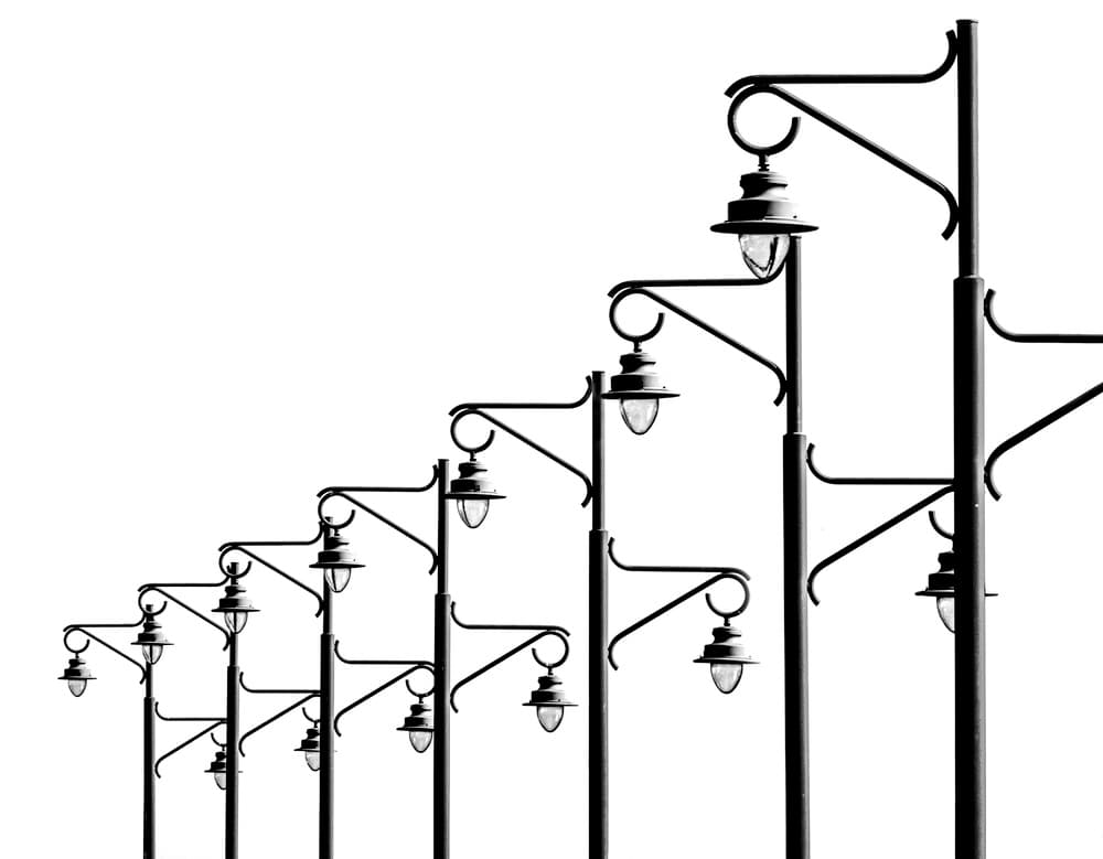 Lampposts by Adolfo Urrutia — canvas wall art