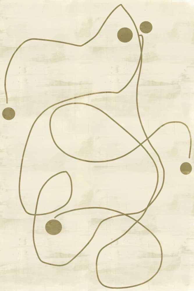 Neutral Lines and Dots 1 by casa cartissi — canvas wall art