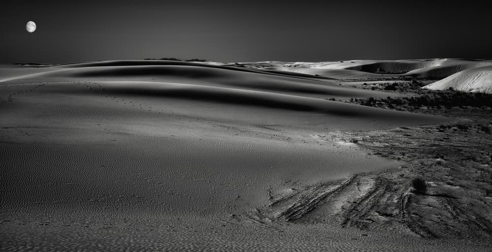 Moonlit Desert Dunes by Yvette Depaepe — canvas wall art
