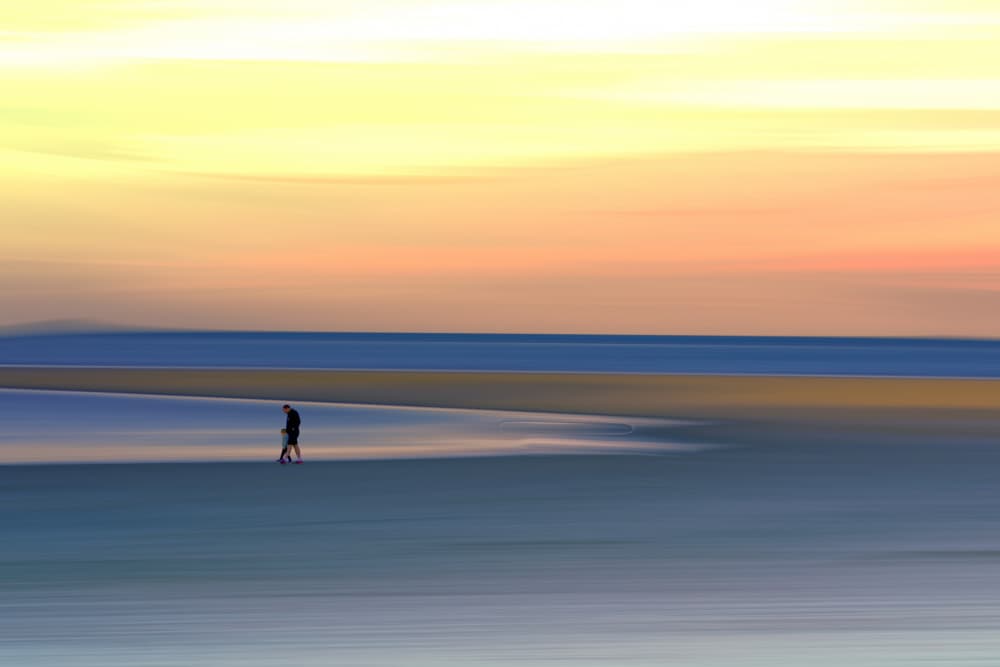 Abstract Sunset Walk by Barbara Zielinska — canvas wall art