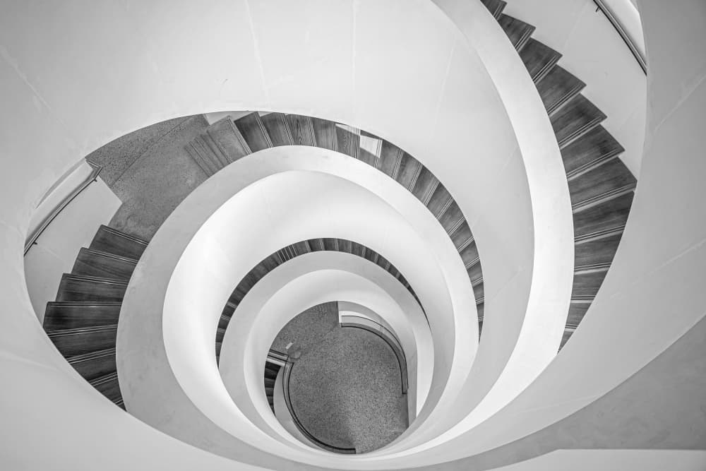 Modern Spiral Staircase by Urs Zimmermann — canvas wall art