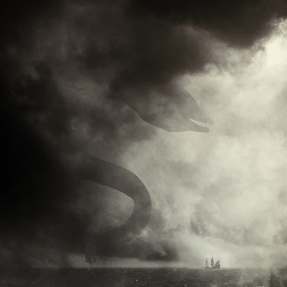 Kraken Storm Encounter by Sebastien DEL GROSSO — canvas wall art