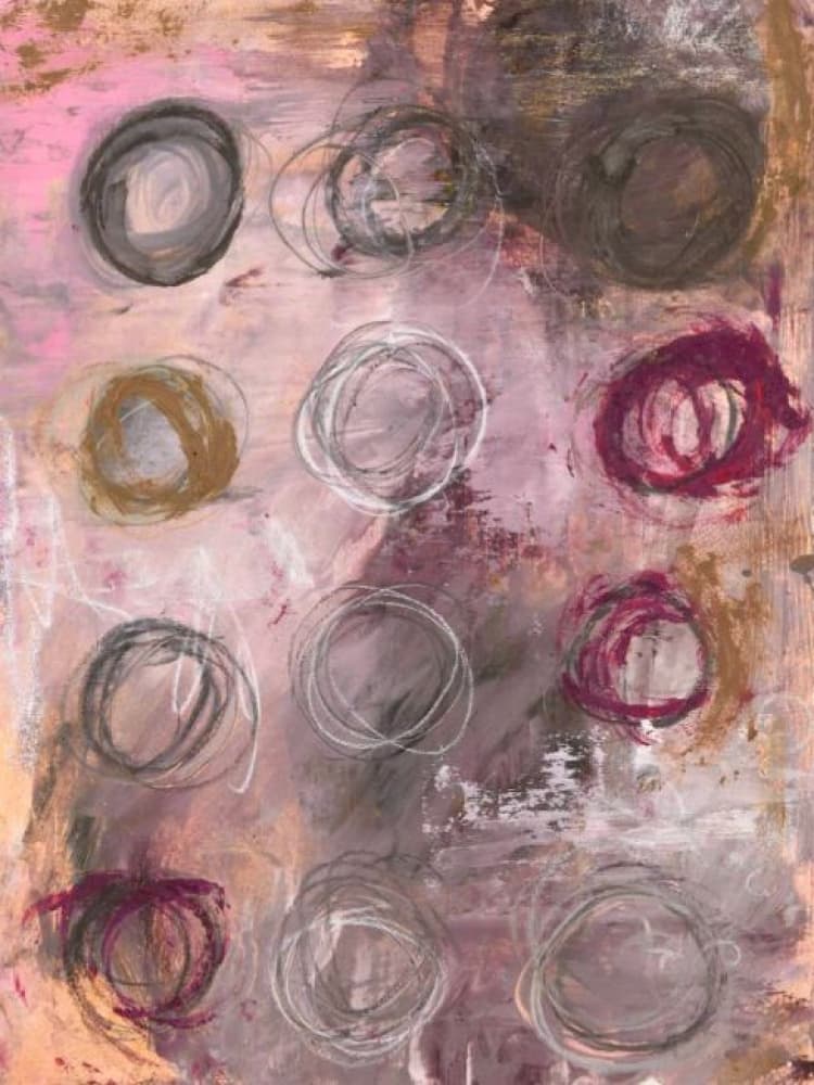 Soft Abstract Circles by Deb Chaney — canvas wall art
