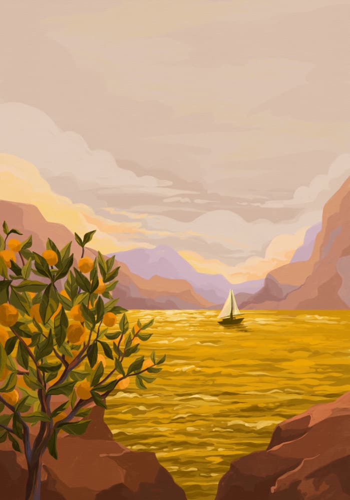 Golden Sunset by Goed Blauw — canvas wall art