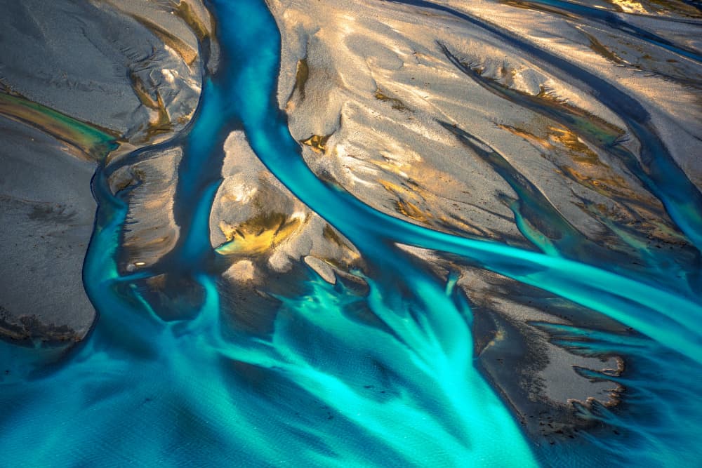 Braided Blue River by Yuan Su — canvas wall art
