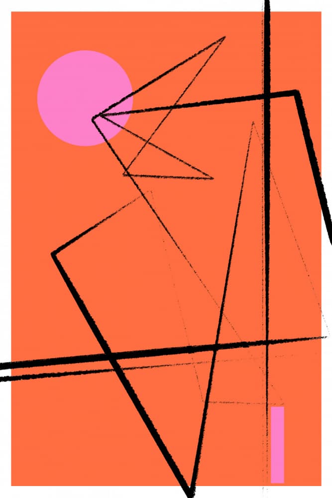 Geometric Sunrise by Treechild — canvas wall art