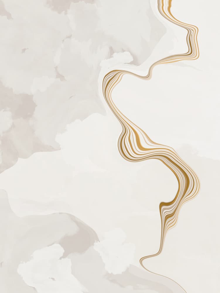 Golden Abstract Flow by Sannel Larson — canvas wall art