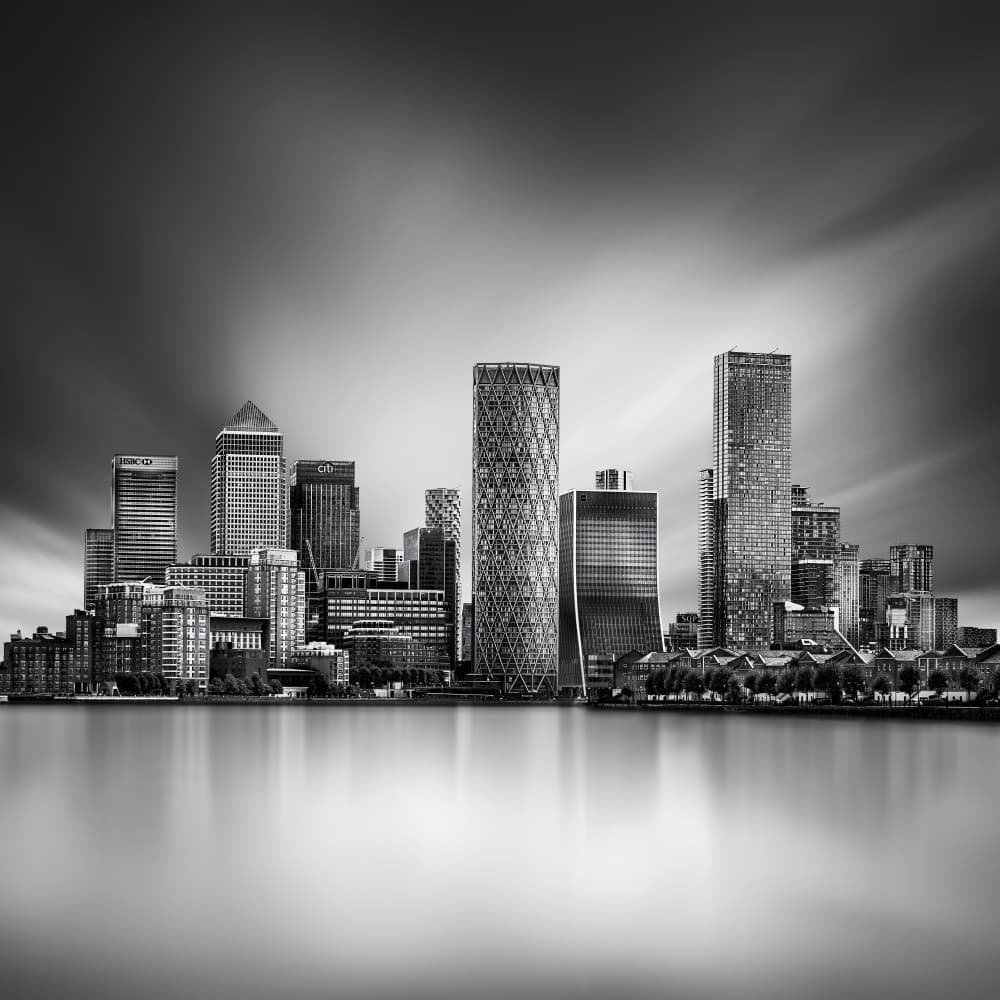 Dramatic City Reflections by George Digalakis — canvas wall art