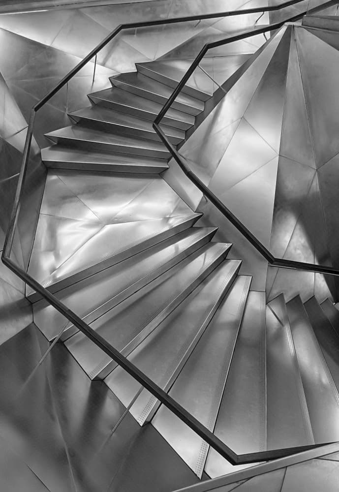 Geometric Metal Staircase by Secundino Losada — canvas wall art