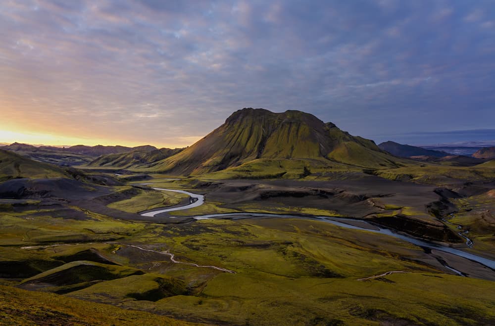 Golden Hour River Valley by Ronny Olsson — canvas wall art