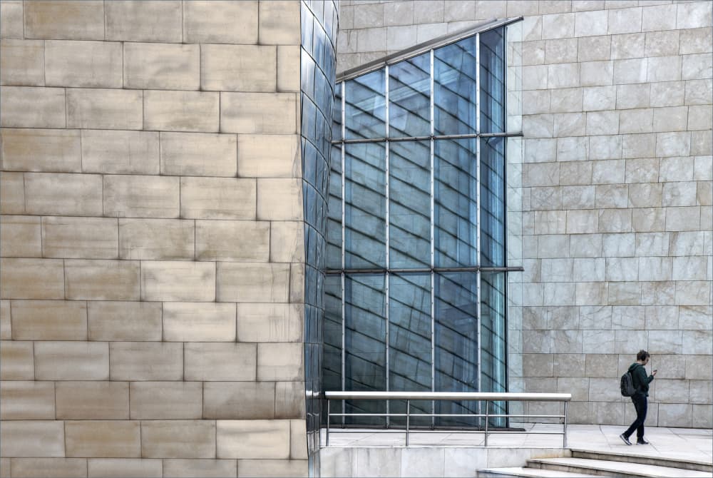 Modern Architectural Stroll by Gilbert Claes — canvas wall art