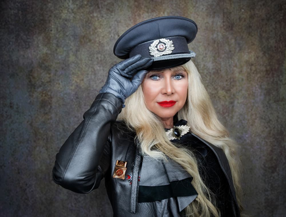 Commanding Blonde Salute by Daniel Springgay — canvas wall art
