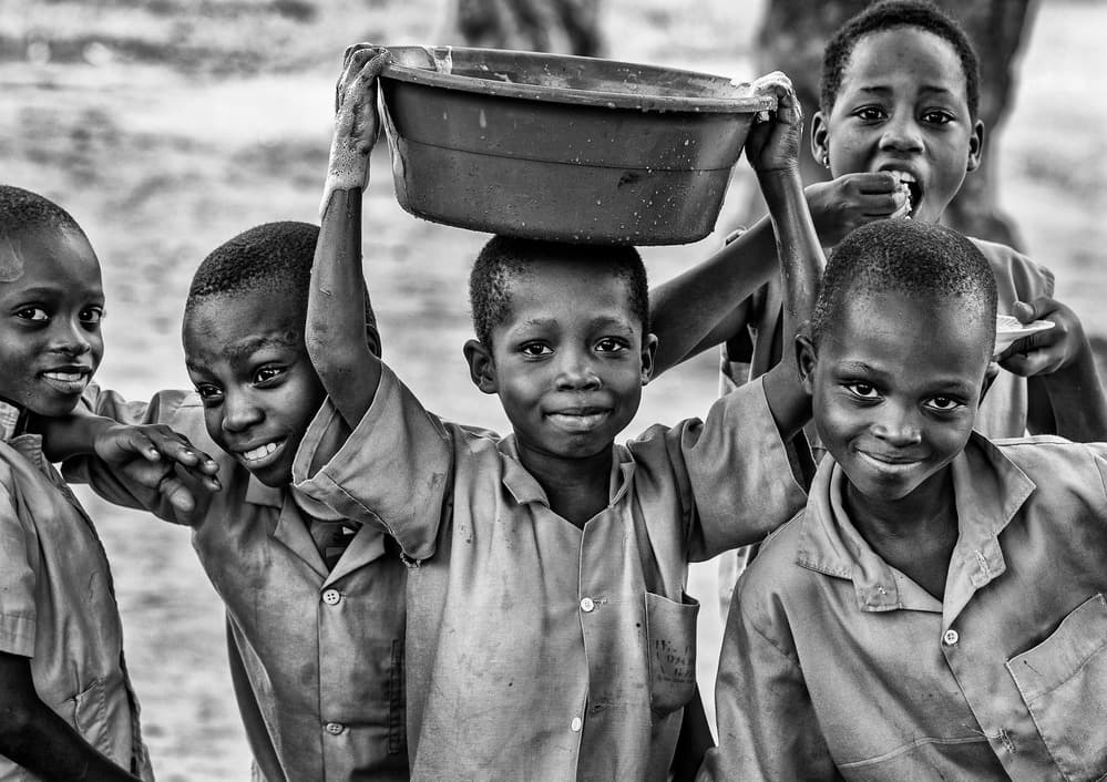 Joyful African Schoolboys by Joxe Inazio Kuesta Garmendia — canvas wall art