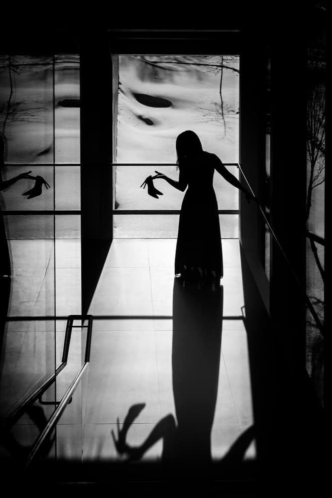 Eerie Winter Silhouette by Michel Groleau — canvas wall art