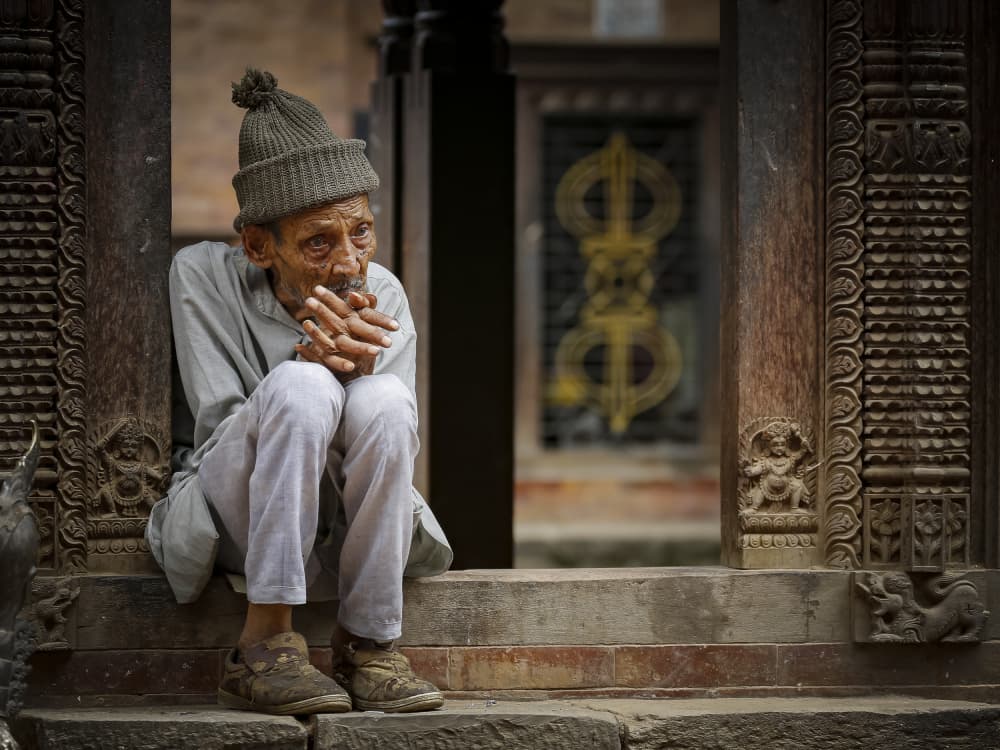 Contemplative Elderly Man by Walde Jansky — canvas wall art
