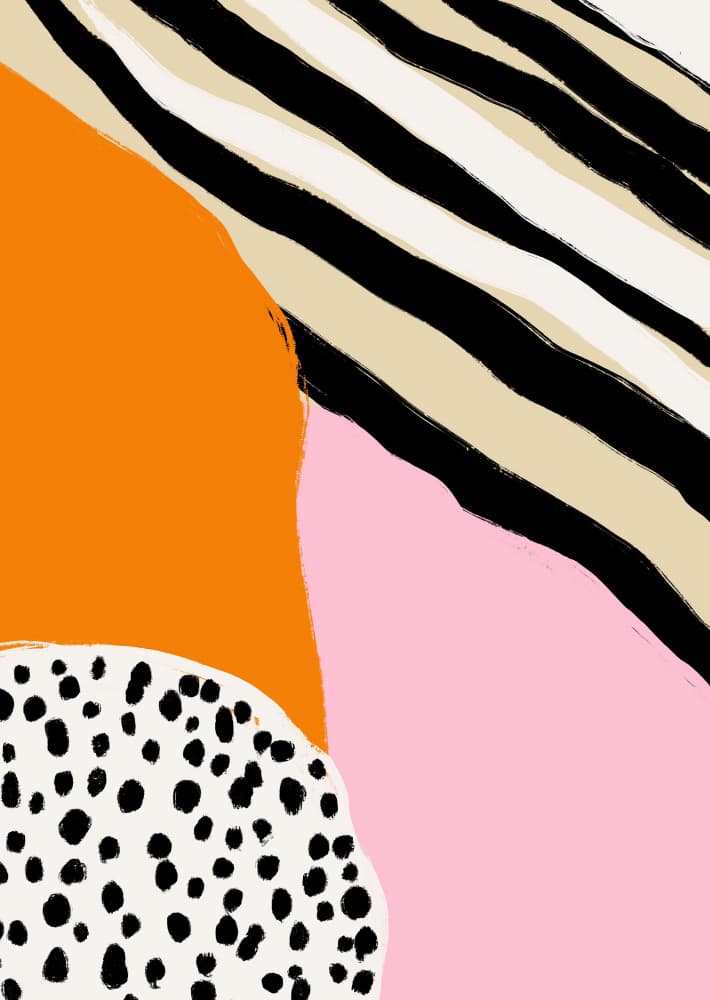 Vibrant Abstract Shapes by Ute Arnold — canvas wall art