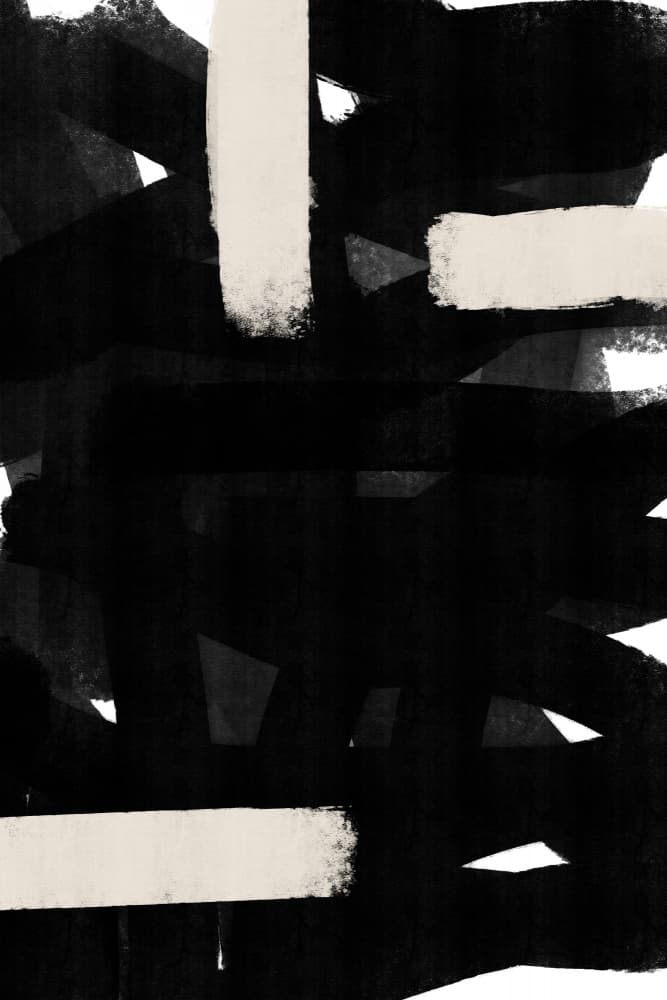 Monochrome Brushstrokes by uplusmestudio — canvas wall art