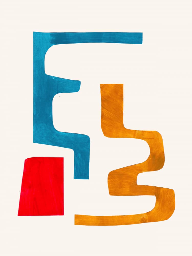 Vibrant Abstract Forms by Ejaaz Haniff — canvas wall art