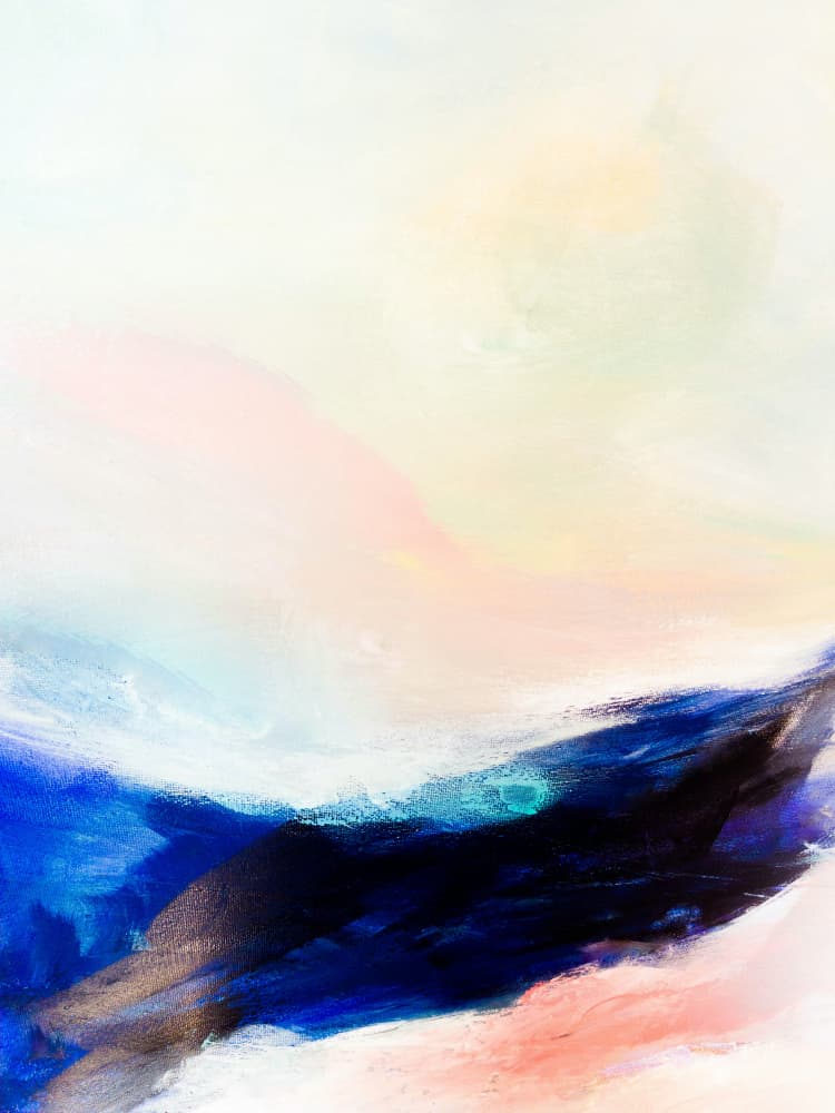 Serene Blue Flow by Ejaaz Haniff — canvas wall art