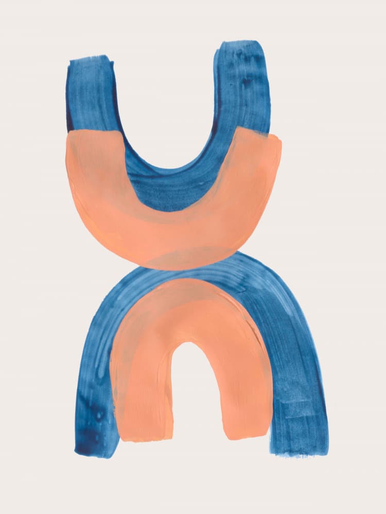 Modern Blue Arches by Ejaaz Haniff — canvas wall art