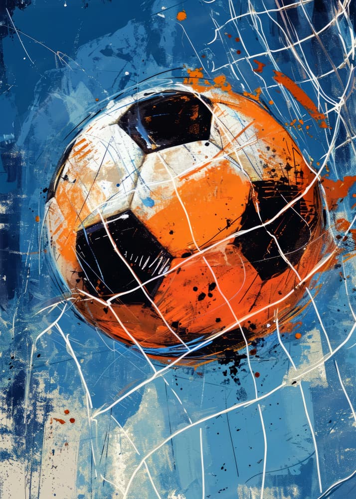 Soccer Goal Splash by Justyna Jaszke — canvas wall art