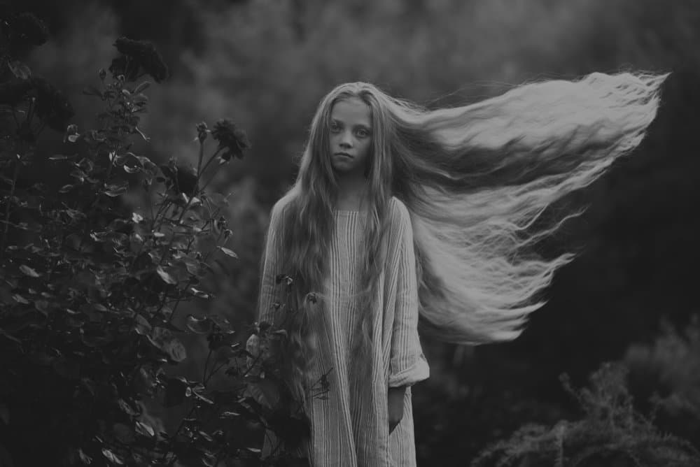 Ethereal Girl Long Hair by Małgorzata Masarz — canvas wall art