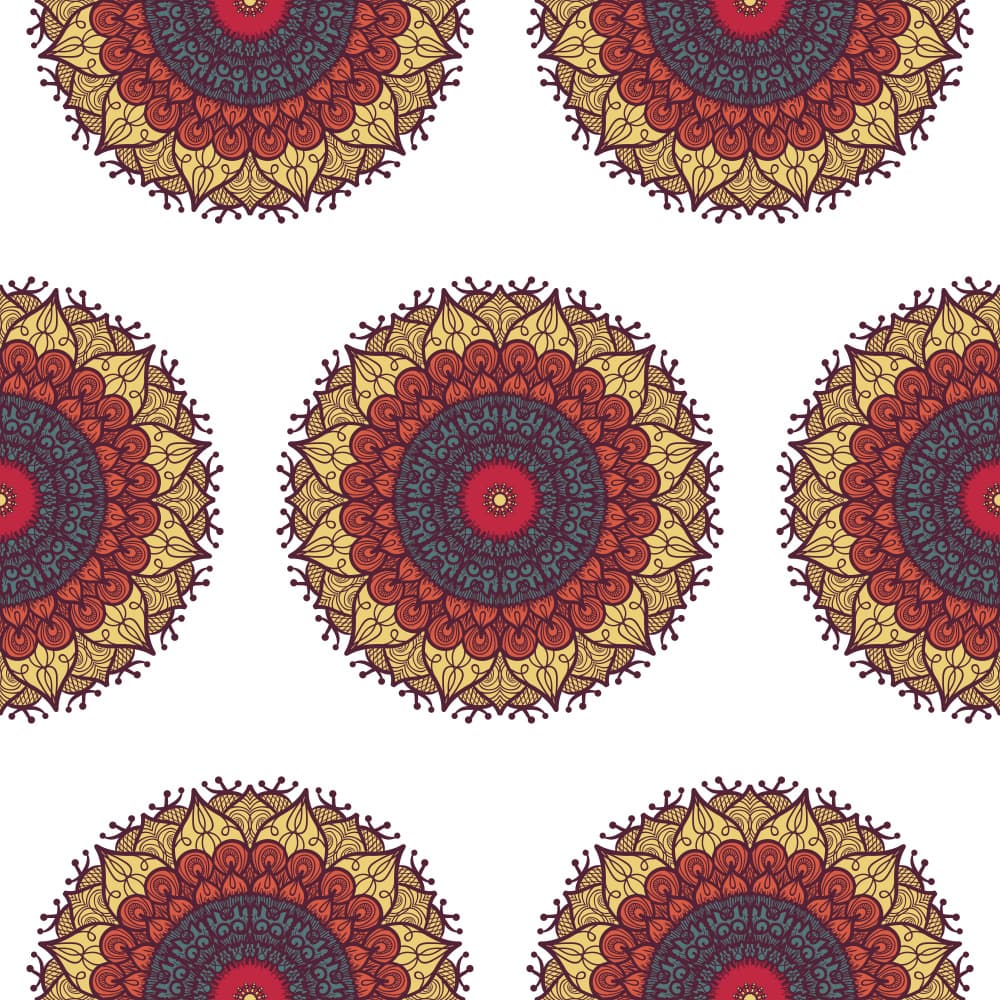 Colorful Mandala Pattern by Marika Barsrsind — canvas wall art