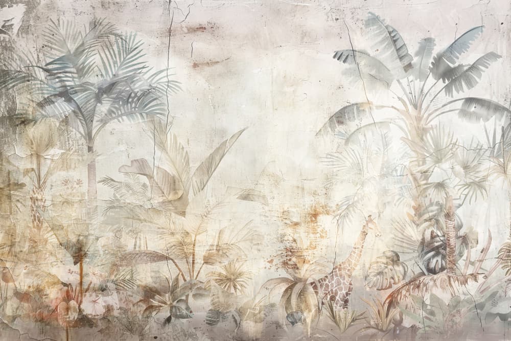 Tropical Safari Giraffe by Rafal Kulik — canvas wall art