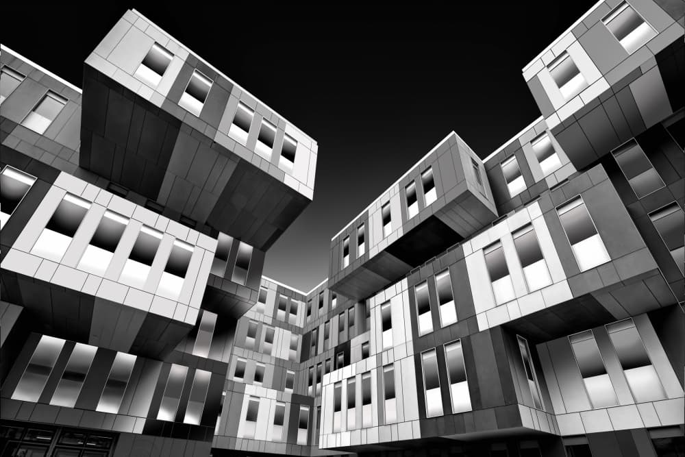 Stacked Modern Architecture by jordiegeatorrent — canvas wall art