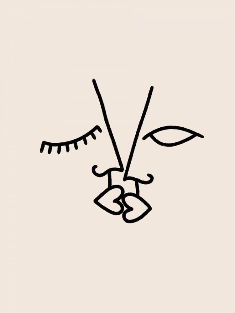 Kiss by Shatha Al Dafai — canvas wall art