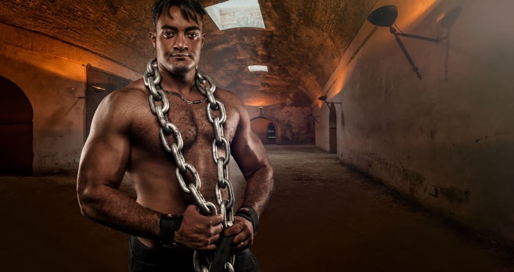 Powerful Man With Chains by Ahmed Waddah — canvas wall art