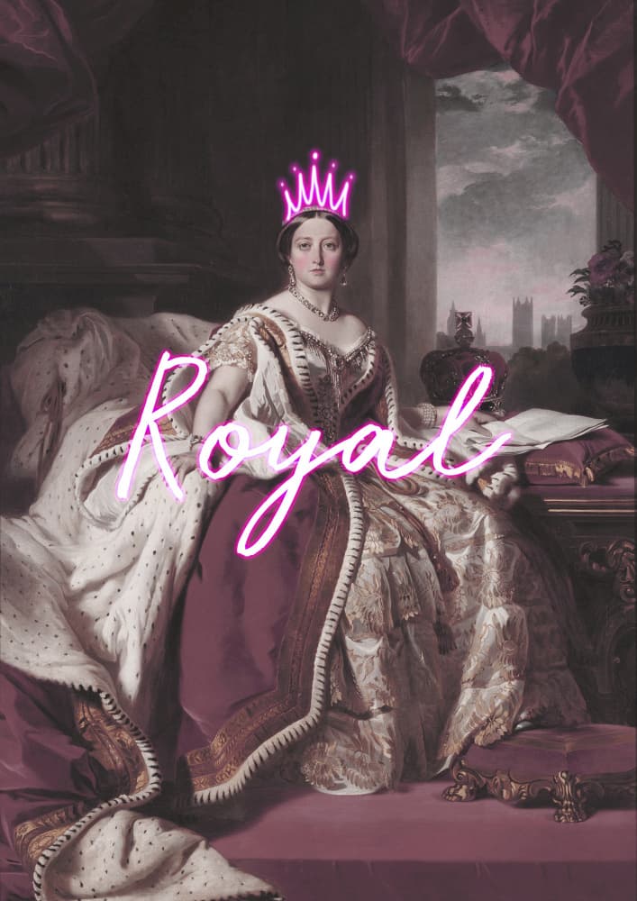 Regal Neon Queen by Talitha McQueen — canvas wall art