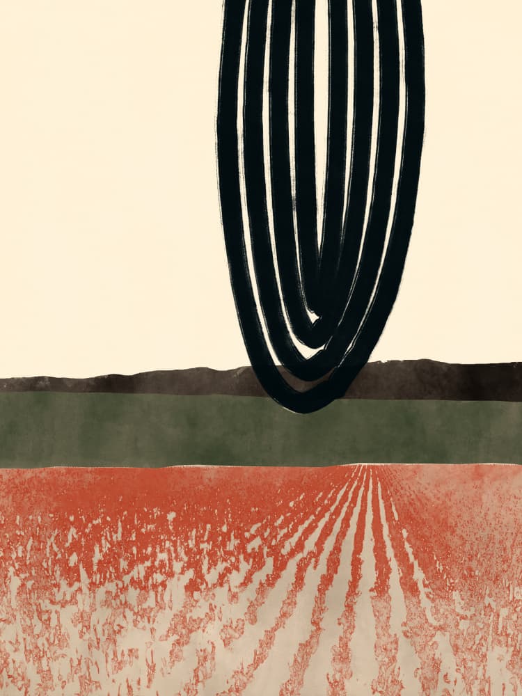 Modern Field Lines by Max Sandström — canvas wall art