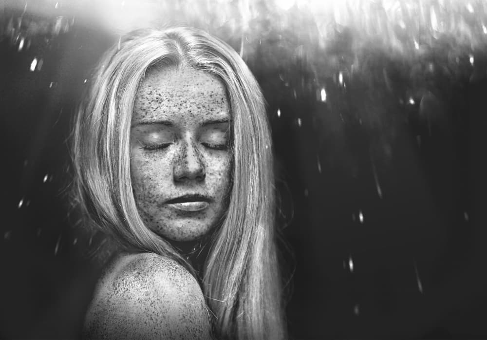 Serene Freckled Beauty by Lars Hur — canvas wall art