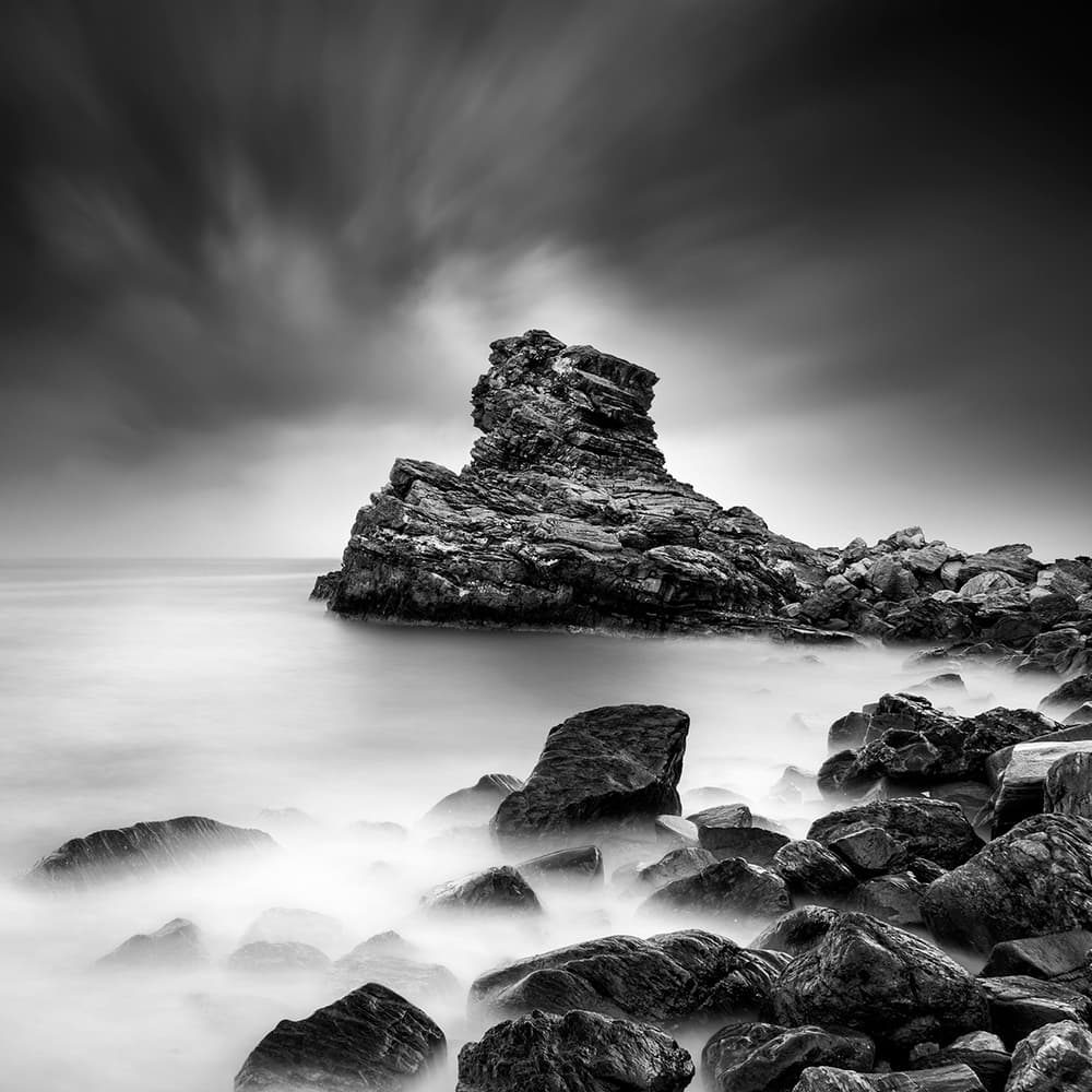 Misty Ocean Rocks by George Digalakis — canvas wall art