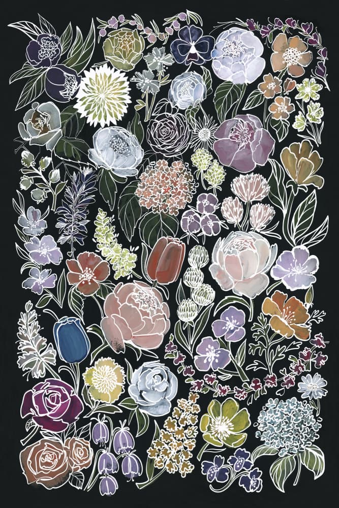 Colorful Botanical Garden by Rosana Laiz Blursbyai — canvas wall art
