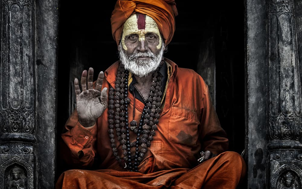 Wise Sadhu Portrait by Joxe Inazio Kuesta Garmendia — canvas wall art