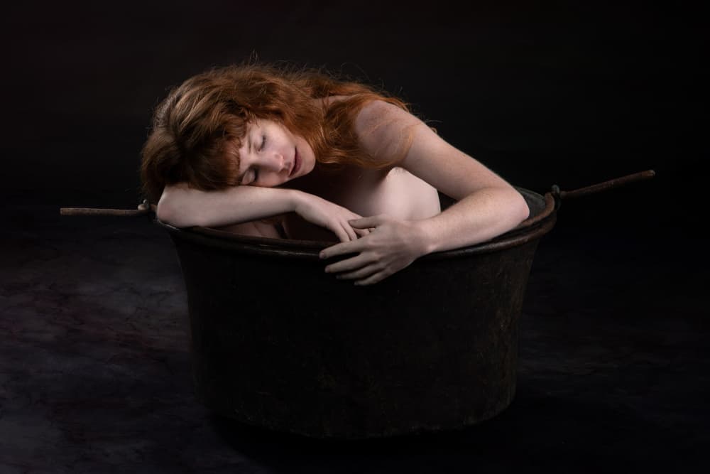 Serene Redhead In Pot by Jan Slotboom — canvas wall art