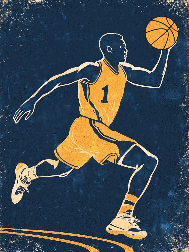 Dynamic Basketball Dribble by Pictufy Studio IV — canvas wall art