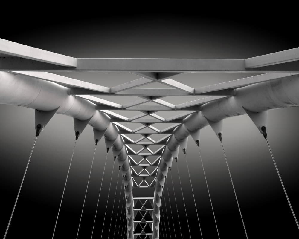 Modern Bridge Geometry by Ivan Huang — canvas wall art