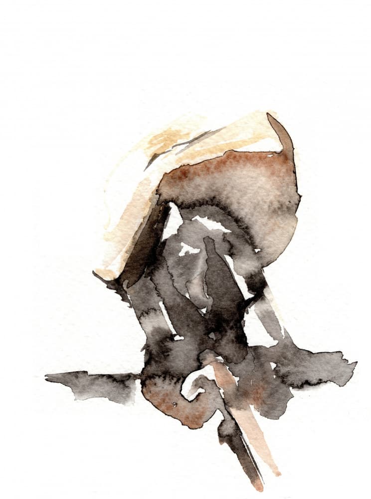 Abstract Veiled Woman by Helena Engström — canvas wall art