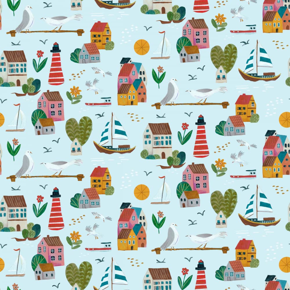 Coastal Village by Caroline Bonne Müller — canvas wall art
