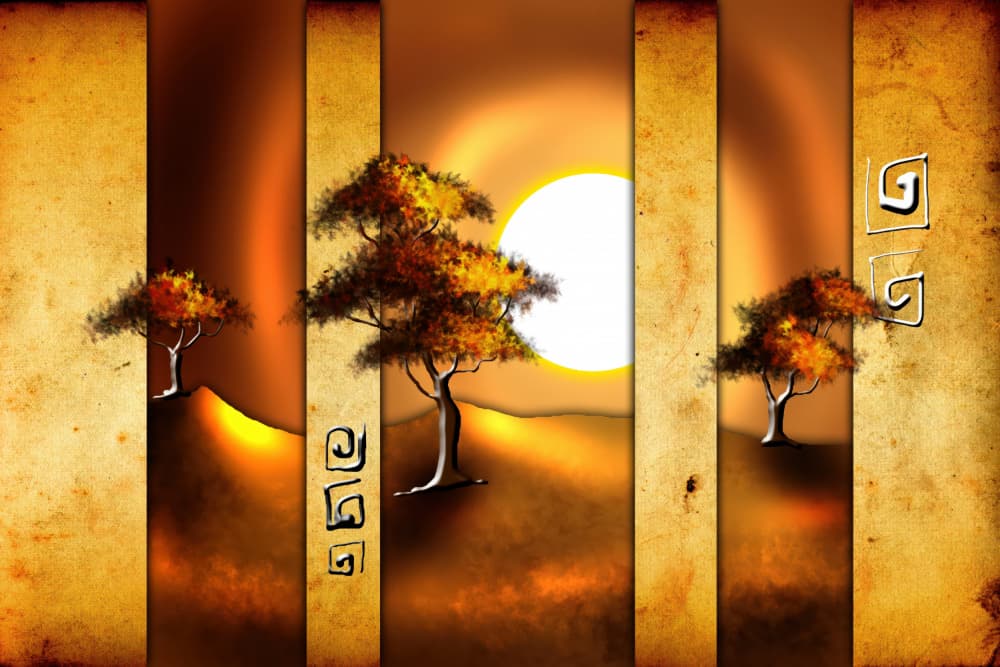 Golden African Sunset by Rafal Kulik — canvas wall art