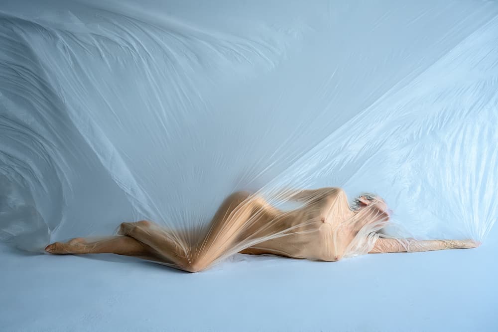 Abstract Wrapped Nude by Rafael L. Bardají — canvas wall art