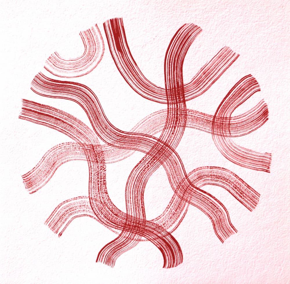 Red Abstract Lines by Santhosh ch — canvas wall art