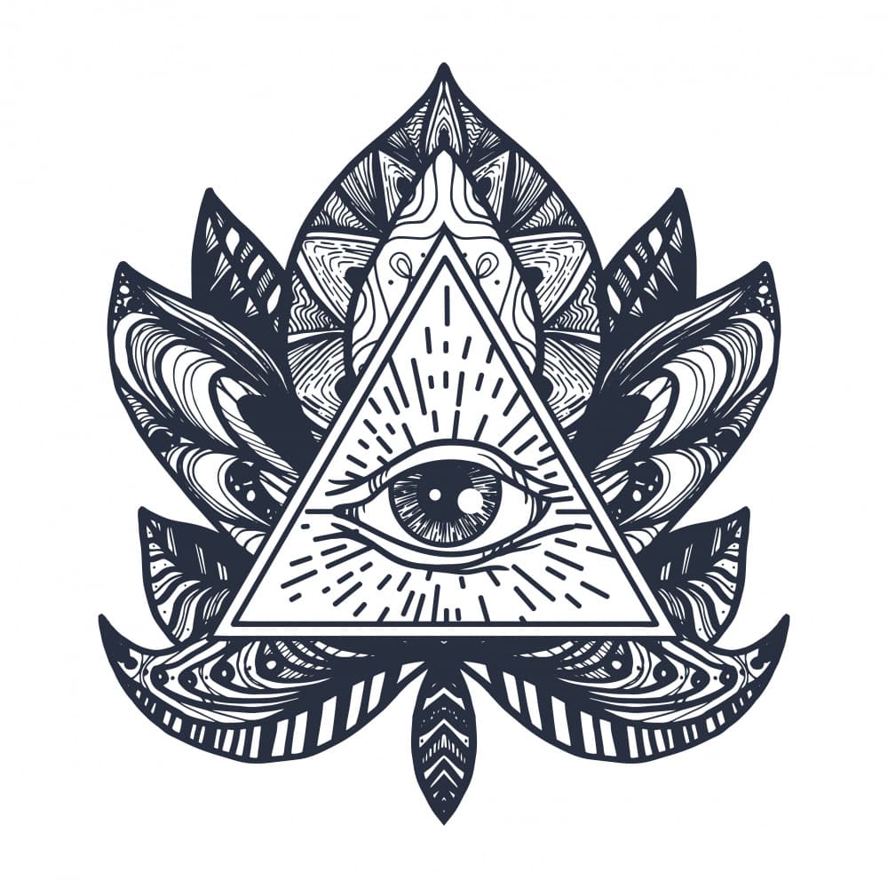 Mystic Eye Lotus by Marika Barsrsind — canvas wall art