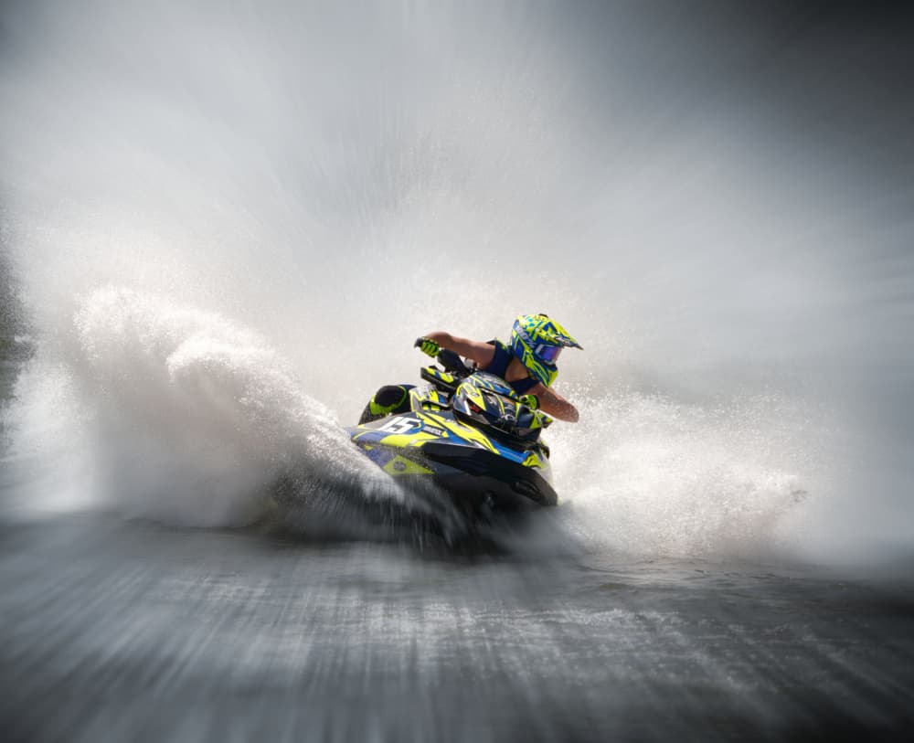 Jet Ski Power Turn by Erhard Batzdorf — canvas wall art