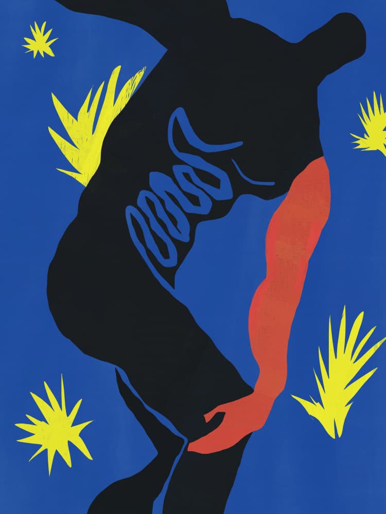 Dynamic Blue Dancer by Little Dean — canvas wall art