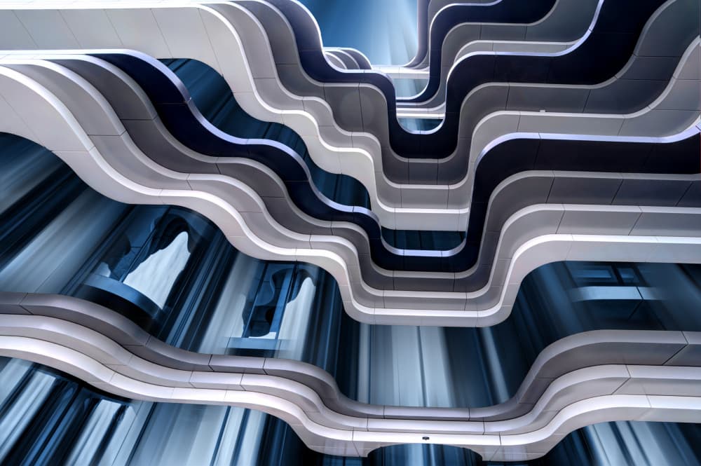 Modern Curved Architecture by Erhard Batzdorf — canvas wall art